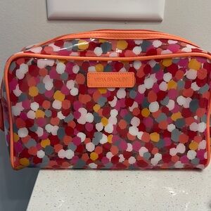Vera Bradley Red and Pink Cosmetic Bag